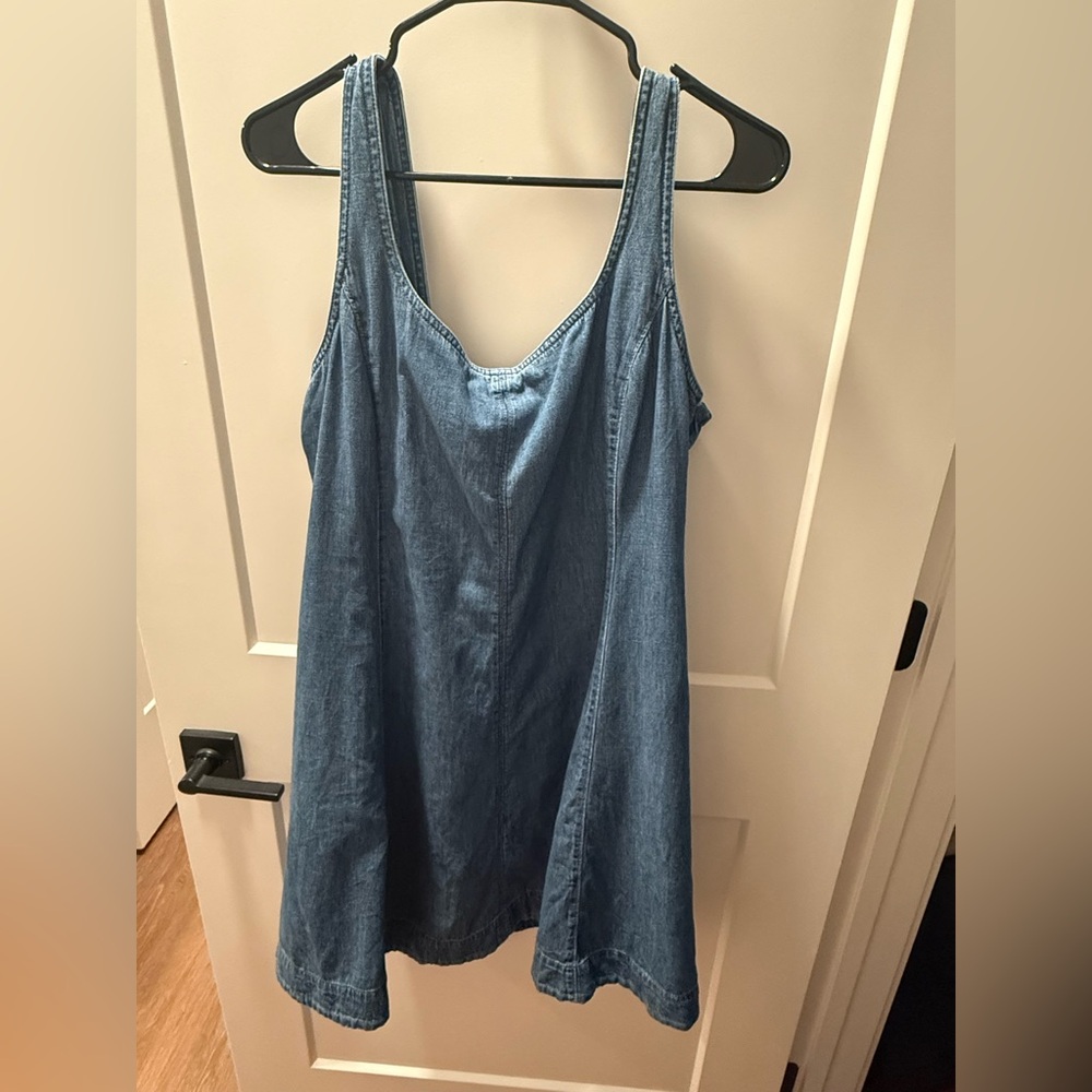 GAP Light Blue Denim Sleeveless Mini Dress